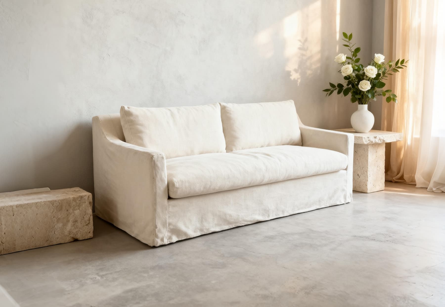 2252 Rita Cotton Slip-cover Sofa
